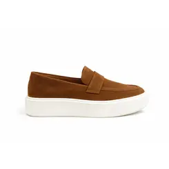SAPATO MASCULINO LOAFER SOCIAL CASUAL EM CAMURÇA ROSSETTI MARROM