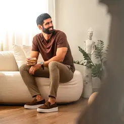 SAPATO MASCULINO LOAFER SOCIAL CASUAL EM CAMURÇA ROSSETTI MARROM