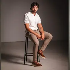 SAPATO MASCULINO LOAFER SOCIAL CASUAL EM COURO PRIME MILANO MARROM