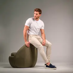 SAPATO MASCULINO LOAFER EM CAMURÇA AZUL | TIVOLLI