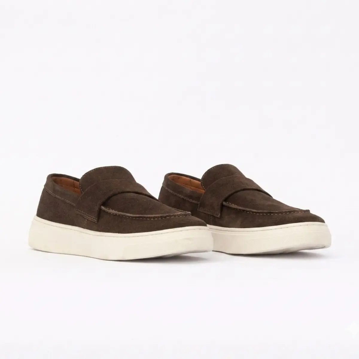 SAPATO MASCULINO LOAFER EM CAMURÇA TIVOLLI CAFÉ
