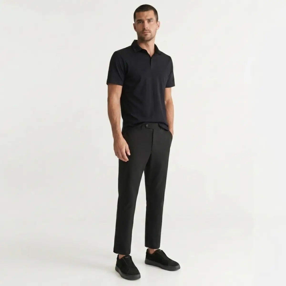 SAPATO MASCULINO SLIP ON GALLARDO MASSIMO EM CAMURÇA PRIME PRETO