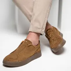 SAPATO MASCULINO SLIP ON GALLARDO MASSIMO EM CAMURÇA PRIME MARROM