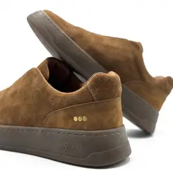 SAPATO MASCULINO SLIP ON GALLARDO MASSIMO EM CAMURÇA PRIME MARROM