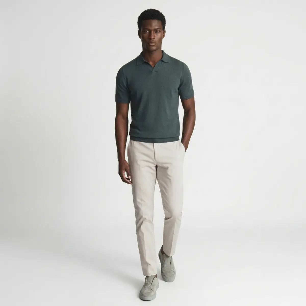 SAPATO MASCULINO SLIP ON GALLARDO MASSIMO EM CAMURÇA PRIME CINZA