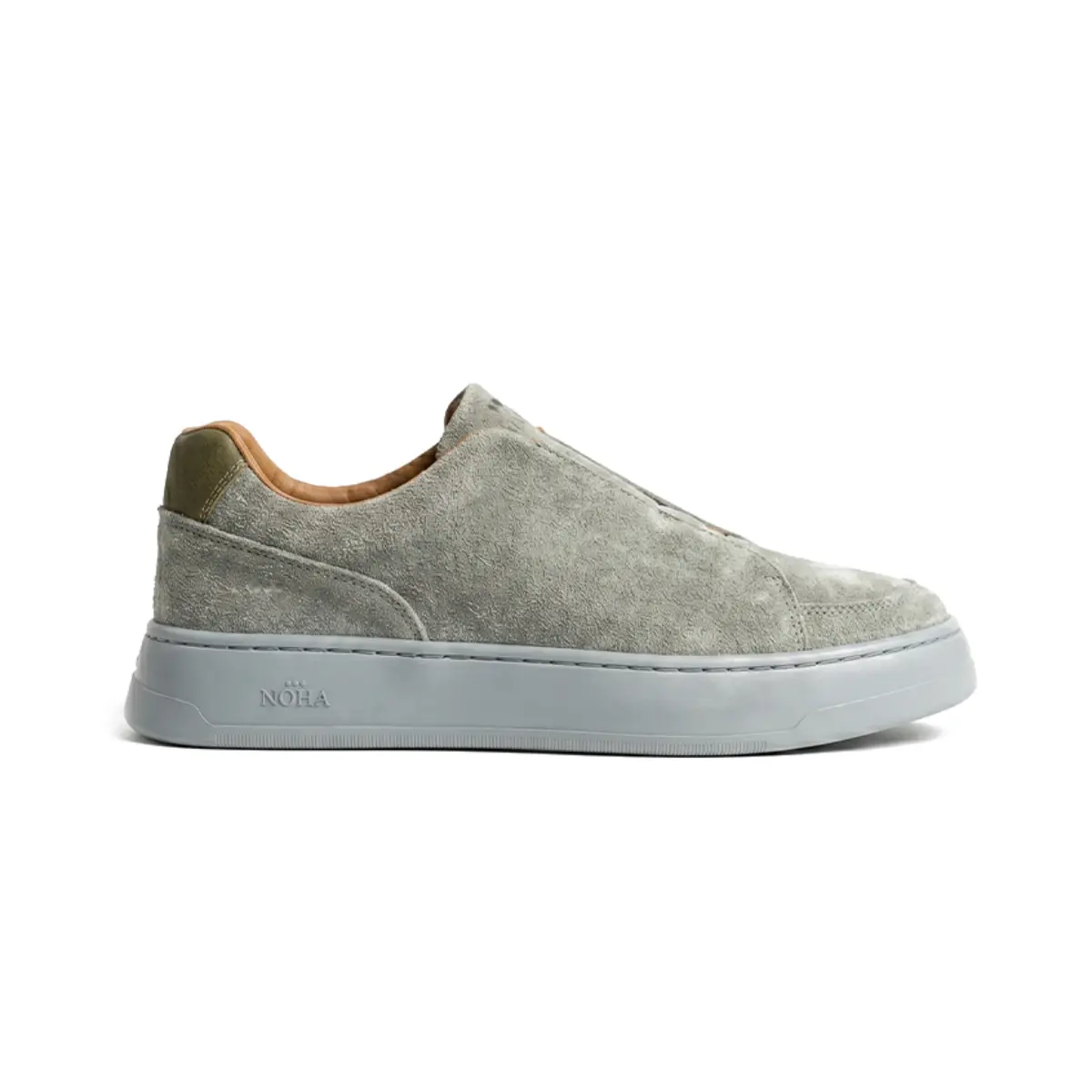SAPATO MASCULINO SLIP ON GALLARDO MASSIMO EM CAMURÇA PRIME CINZA