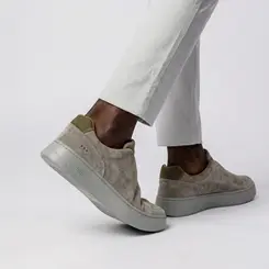 SAPATO MASCULINO SLIP ON GALLARDO MASSIMO EM CAMURÇA PRIME CINZA