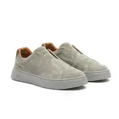 SAPATO MASCULINO SLIP ON GALLARDO MASSIMO EM CAMURÇA PRIME CINZA