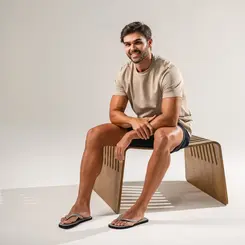 NICE CINZA S/ PRETA | SANDÁLIA