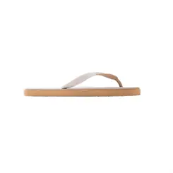 SANDÁLIA MASCULINA BICOLOR EM BORRACHA NICE BRANCA SOLA BEGE