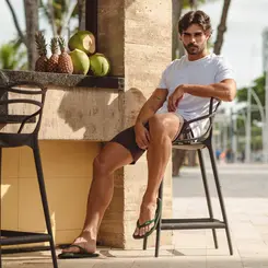 SANDÁLIA MASCULINA BICOLOR EM BORRACHA NICE VERDE