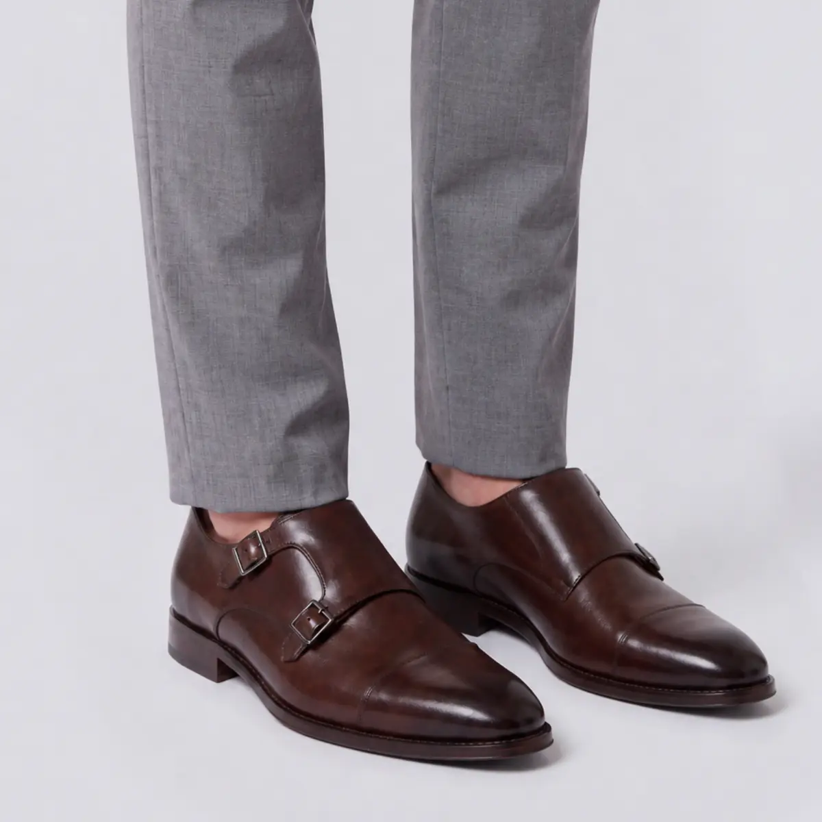 SAPATO SOCIAL MASCULINO MONK STRAP EM COURO PREMIUM CAFÉ | ALEXANDER NOHA ATELIER