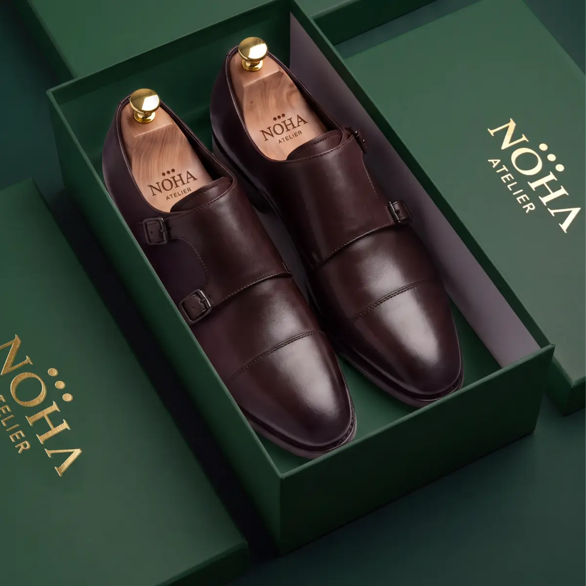 SAPATO SOCIAL MASCULINO MONK STRAP EM COURO PREMIUM CAFÉ | ALEXANDER NOHA ATELIER