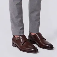 SAPATO SOCIAL MASCULINO MONK STRAP EM COURO PREMIUM CAFÉ | ALEXANDER NOHA ATELIER