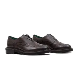 SAPATO SOCIAL MASCULINO OXFORD BROGUE EM COURO PREMIUM CAFÉ | VITTORIO NOHA ATELIER