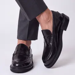 SAPATO SOCIAL MASCULINO LOAFER EM COURO PREMIUM PRETO | STEFFANO NOHA ATELIER