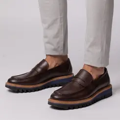 SAPATO SOCIAL CASUAL MASCULINO LOAFER EM COURO PREMIUM CAFÉ | WALKER